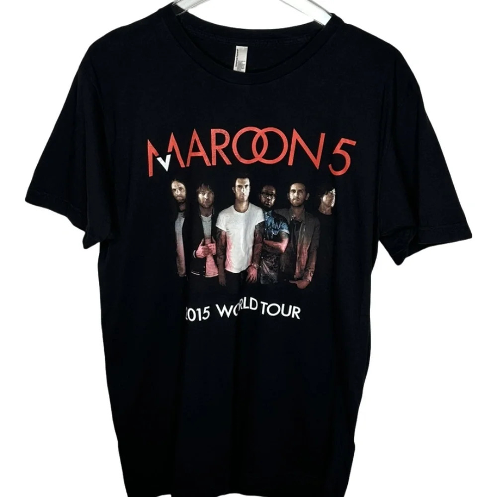 Maroon 5 2015 World Tour Group Photo Tee Large
